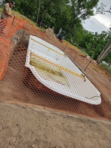 San Juan Fiberglass pools. Dolphin. 
