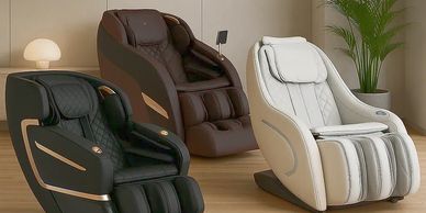 Sillones de masaje electricos comodos. Sillones de masaje color negro, café o beige.