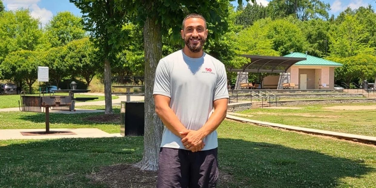Founder and Personal Trainer Micah Williams at Alexander park in Snellville, GA. 