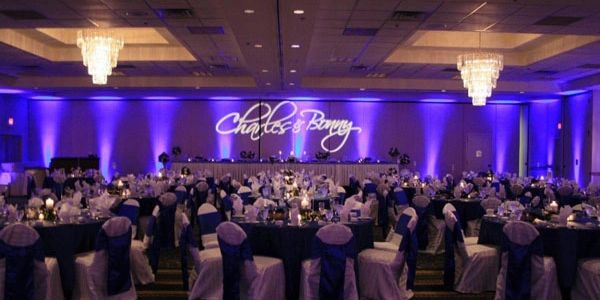 Wedding Up-Lighting by Music De-Lite DJ  Service