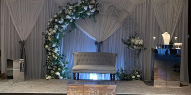 Wedding stages available to suit your needs.
We can design and create the perfect wedding stage.