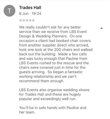 Trades Hall Glasgow we are pleased to be part of the wedding packages .
Fabulous city centre venue 