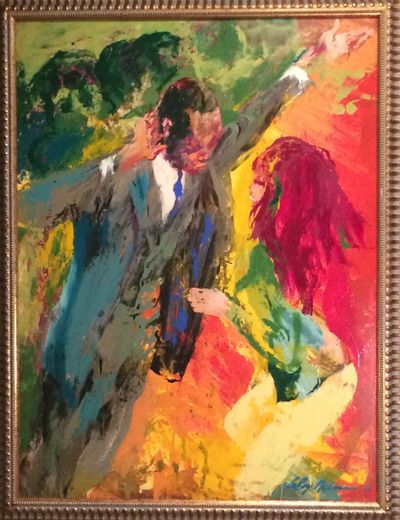 Neiman original, Leroy Neiman, Original oil, London Playboy club, Hugh Hefner, Dancing, nightclub, 