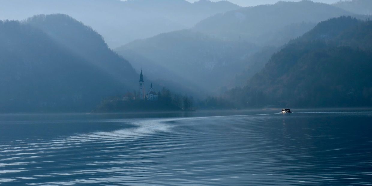 beautiful view of a river and mountains 