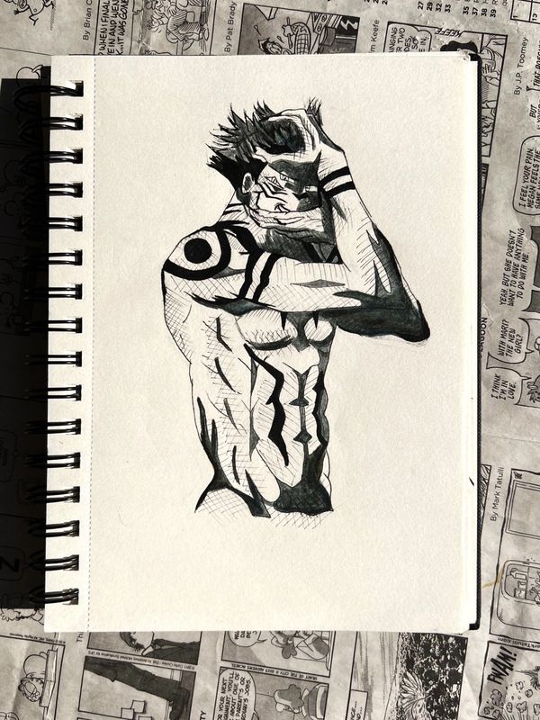 A man half naked 