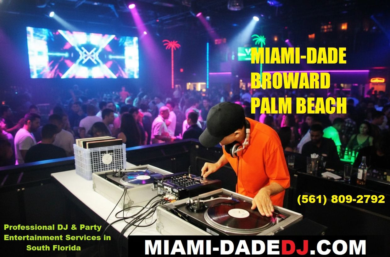 Best Miami-Dade Hip Hop DJ services, Broward Hip Hop DJ services, & Palm Beach Hip Hop DJ services!