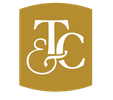 Golden shield logo with white T and C letters intertwined.