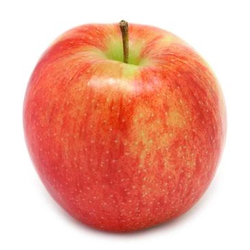 A close-up of a fresh red apple.