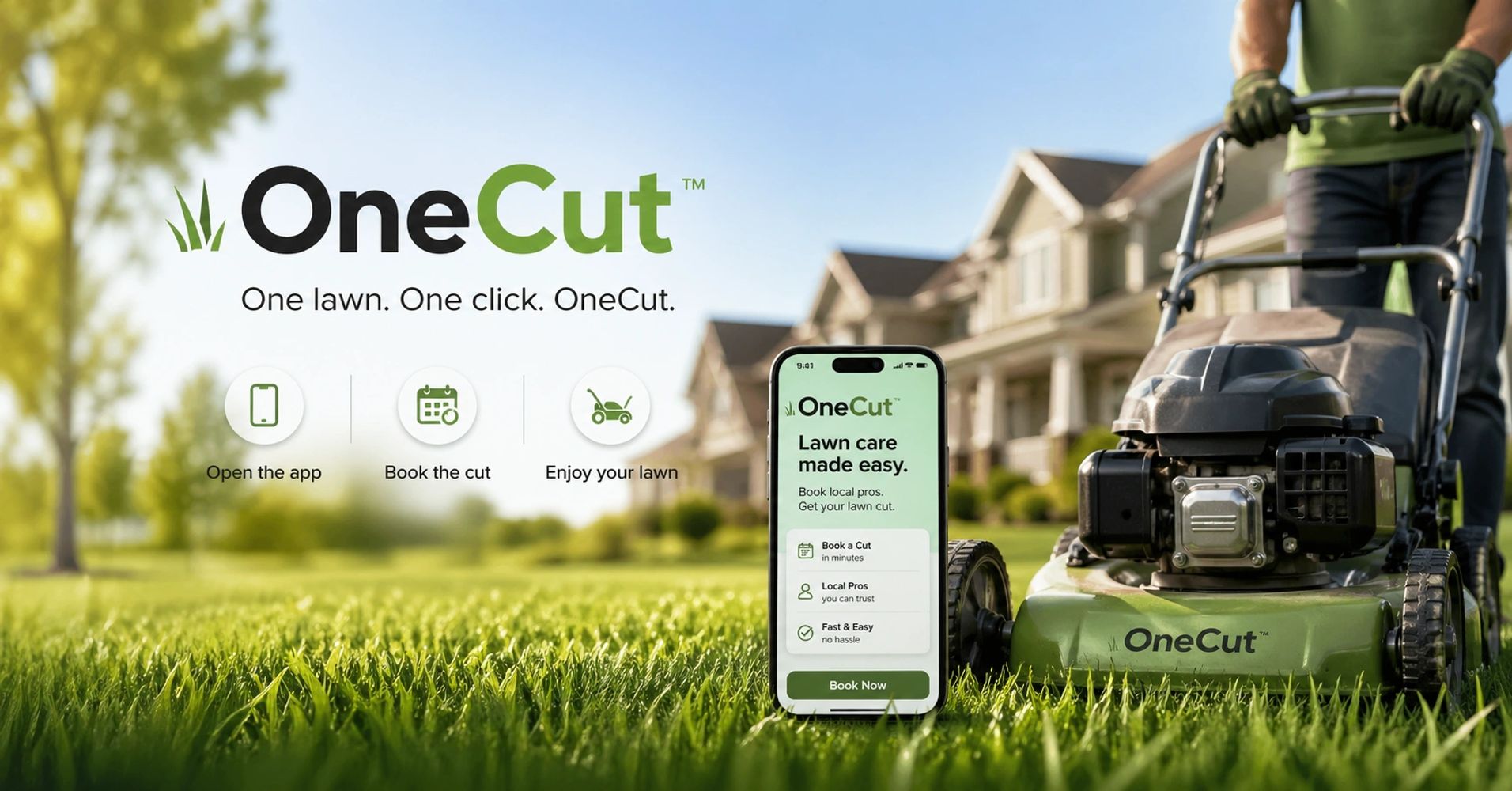 Fresh cut lawn via OneCut App.