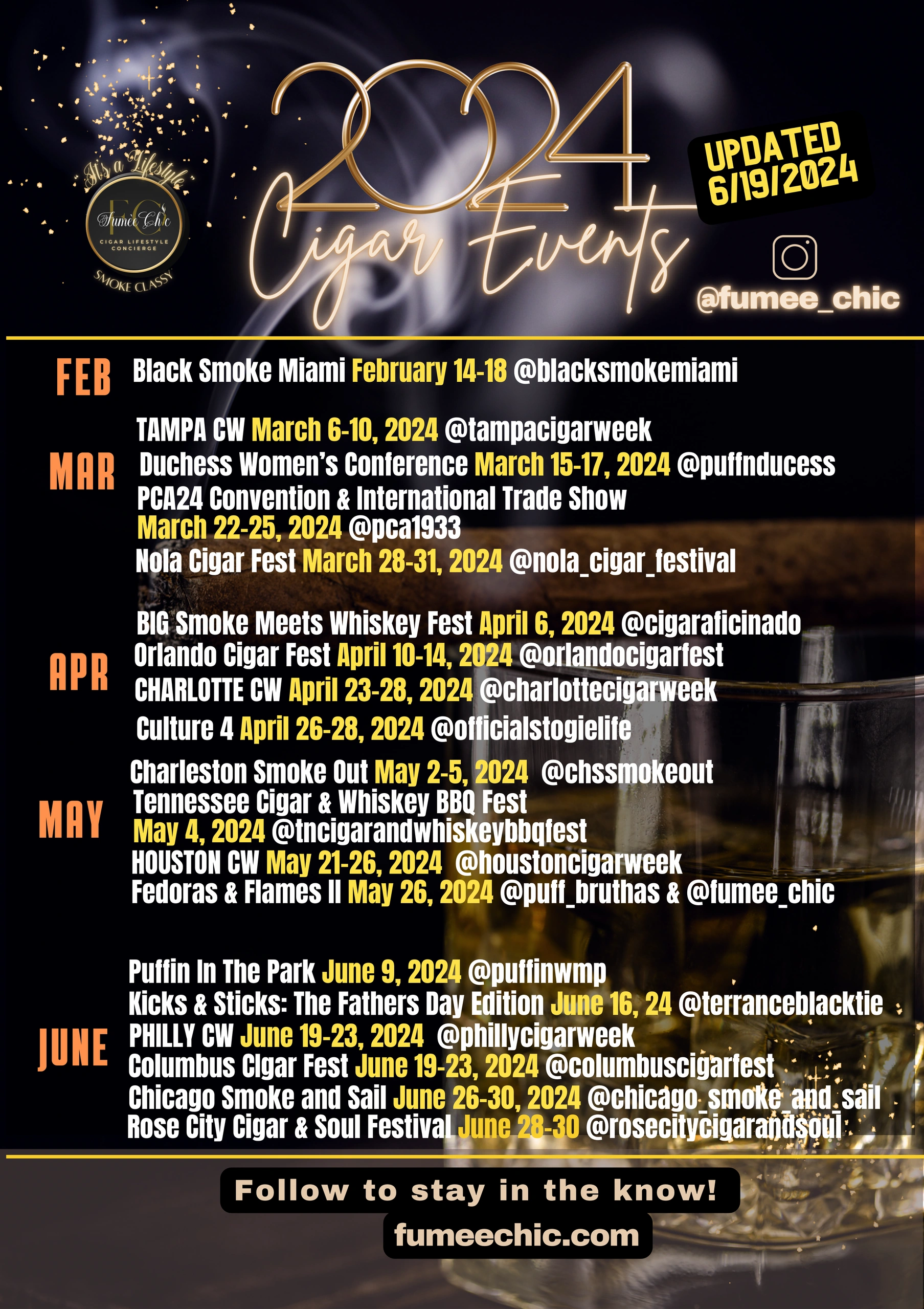 Fumèe Chic Cigar Lifestyle Cigar Events 2024