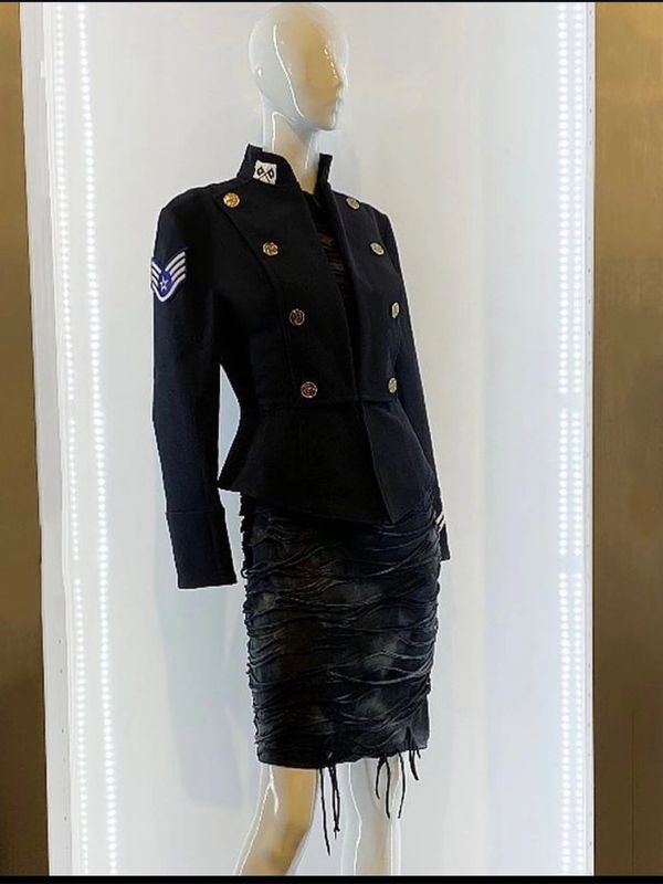 Military Jacket shown with Shred Skirt