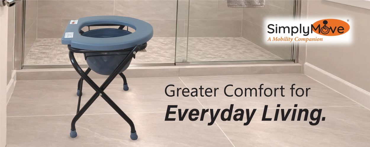 Portable commode chair for everyday comfort.