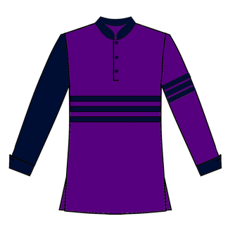 156-Purple and Navy with Center Stripes