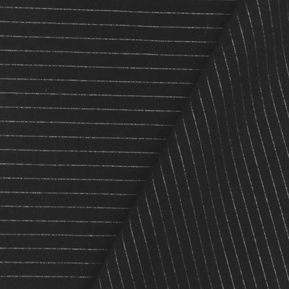 509-Black and White Pinstipe with Zipper Front - Image 2