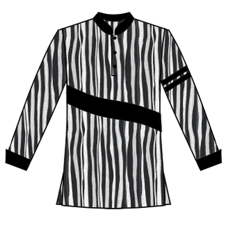 170-Black Wavely Print with Wave