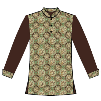 175-Paisley Medillion Print with Brown