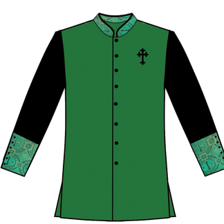 231-Button Front with Brocade Cuffs and Collar