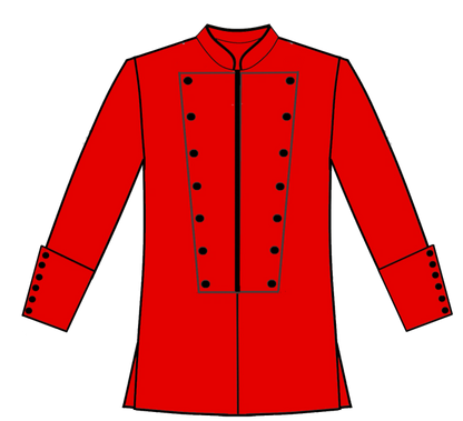 514-Black Zipper Front with Lapels - Image 2