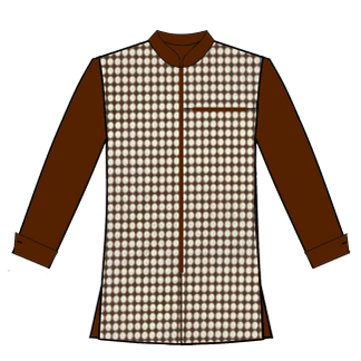 521-Brown with Off White Bubbles