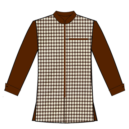 521-Brown with Off White Bubbles