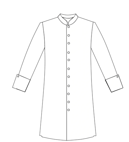 603-Solid Robe with Back Pleats - Image 8