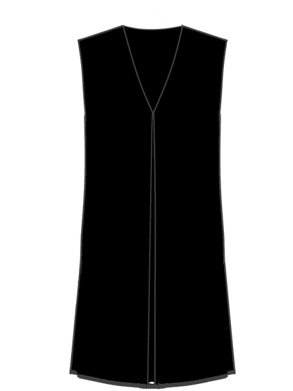 401-Long V-Neck Vest - Image 2