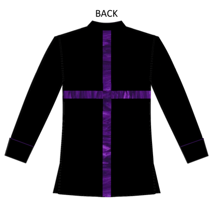244- Black with Purple Rt Front and Cross Back - Image 2