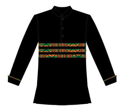 123-Black with Kente