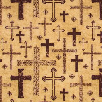 171-Off White with Cross Print Trim - Image 2