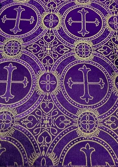 221-Black with Purple Brocade Collar and Cuffs - Image 2
