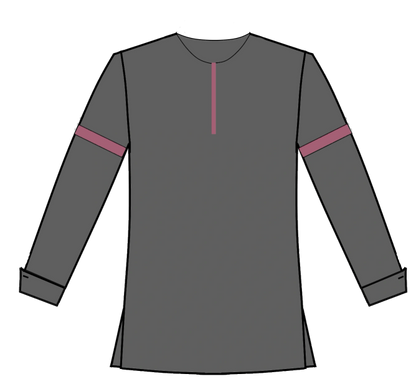 500-No Collar Zipper Front - Image 3