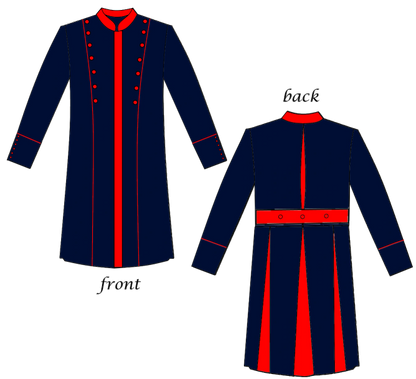 600-2-Color Robe with Hidden Zipper Opening