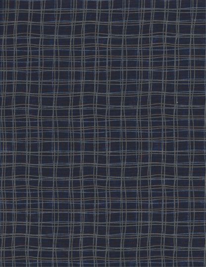 168-Navy Wavely Print with Gray Print - Image 3