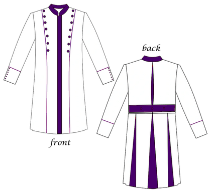 600-2-Color Robe with Hidden Zipper Opening - Image 2