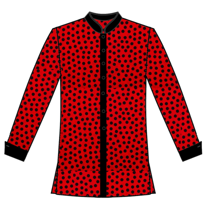 236-Red with Black Dots