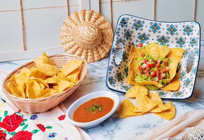 Fresh guacamole and salsa served with homemade tortilla chips.