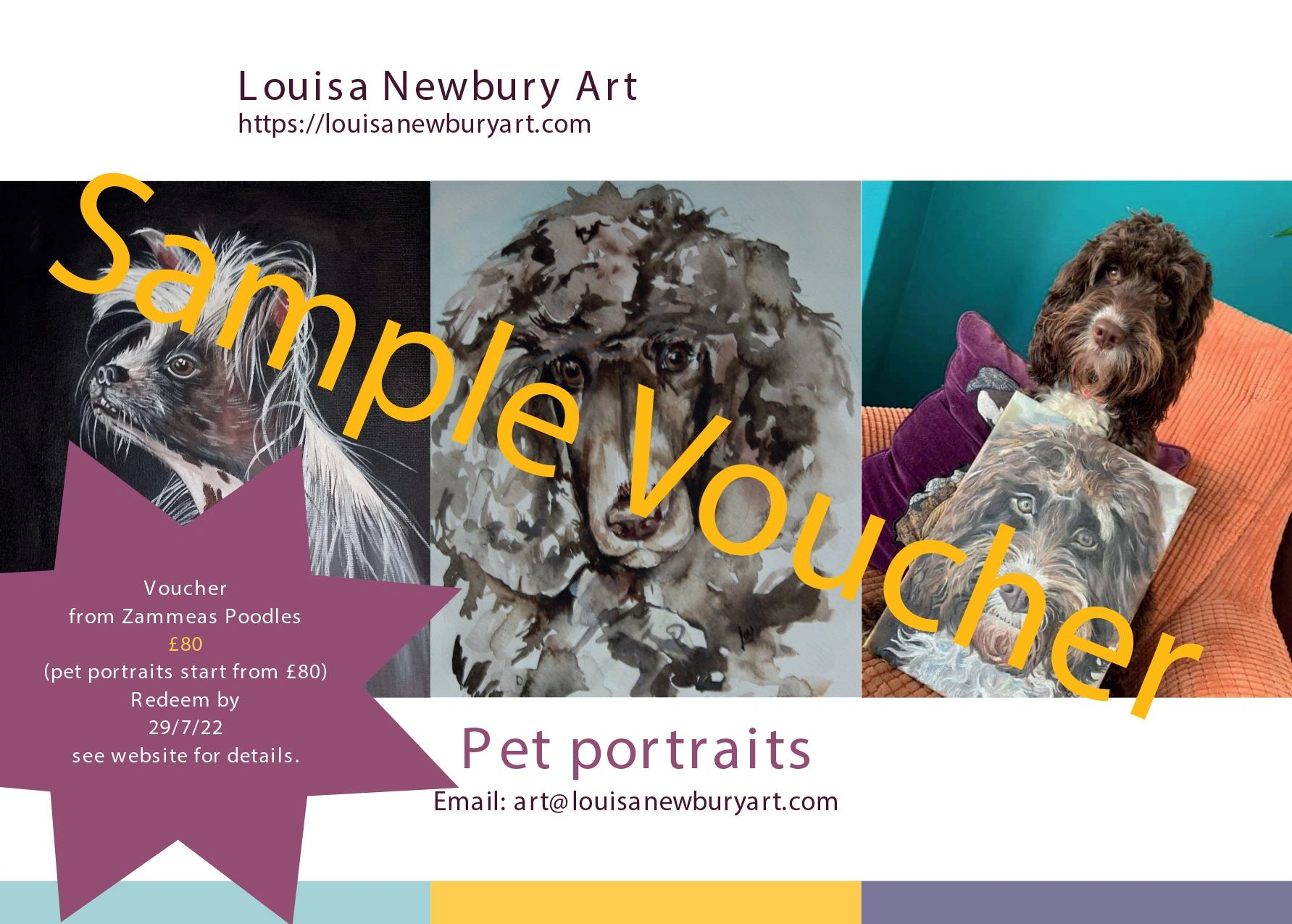 Voucher for pet portraits