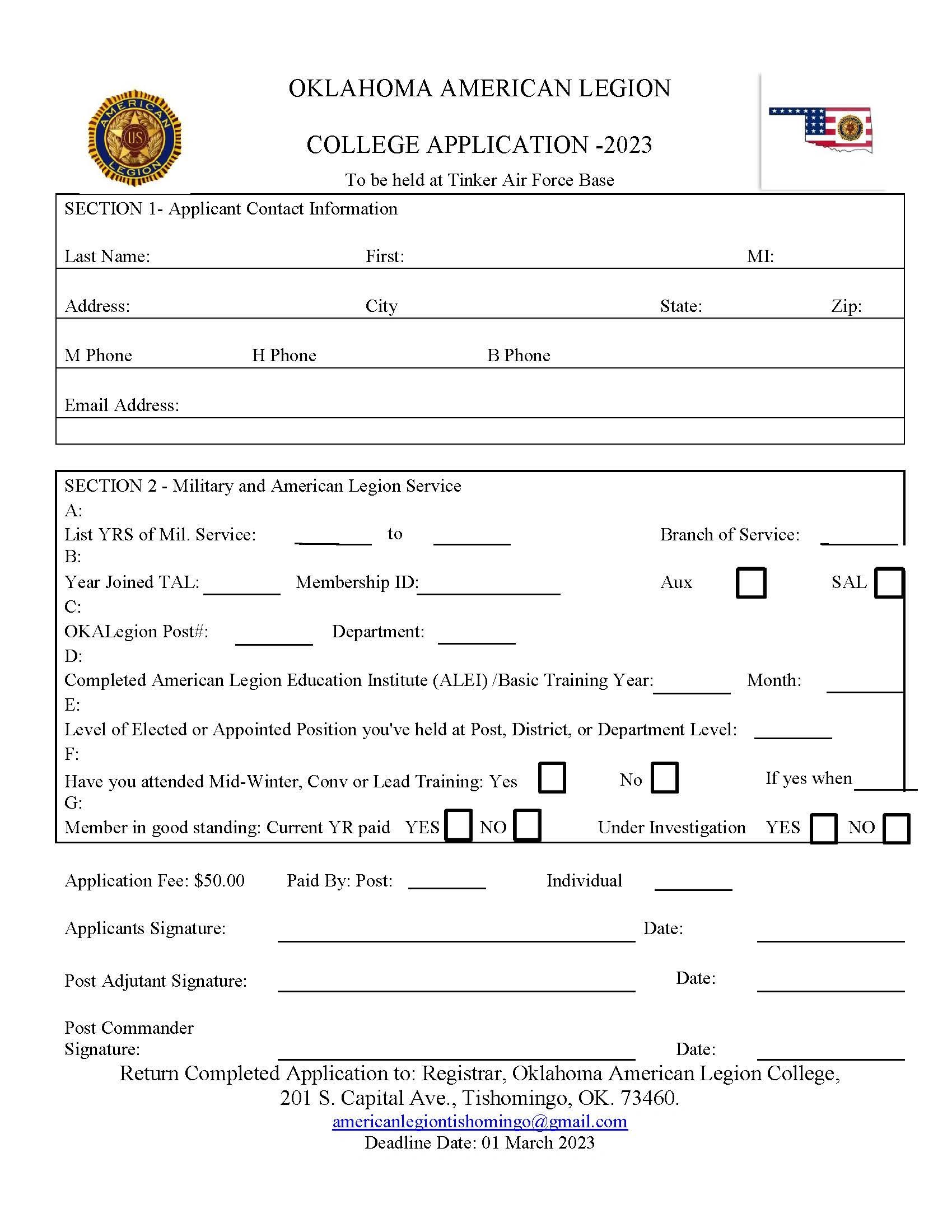 Veterans Oklahoma - The American Legion Department of Oklahoma