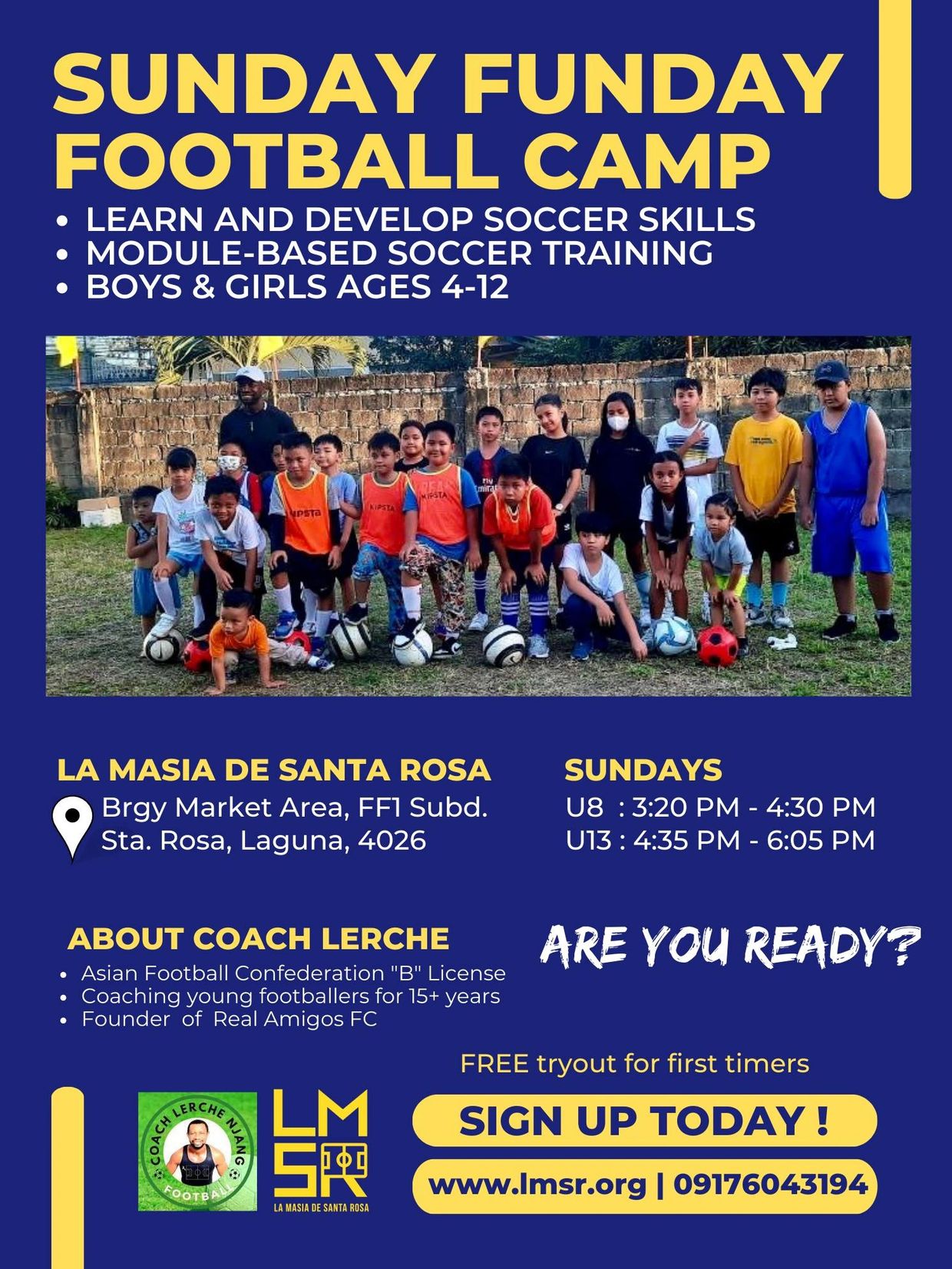 SUNDAY FUNDAY FOOTBALL CAMP
La Masia de Santa Rosa