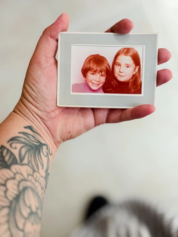 photographer as a young girl with her younger brother