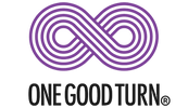 Purple infinity loop logo with text 'ONE GOOD TURN®' below.
