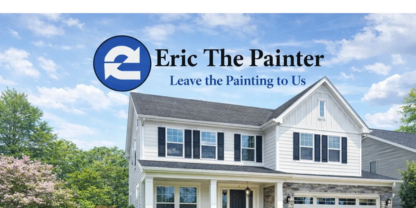 pic of exterior of house with eric the painting logo