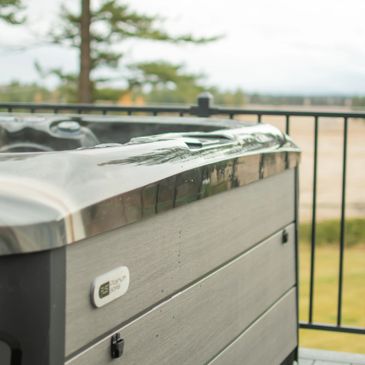 Platinum Spas hot tub on a deck