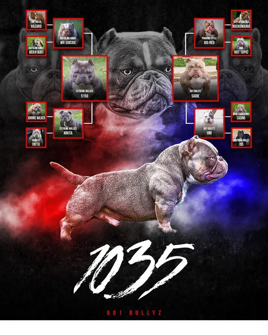 1035 side stack pedigree by The Bully Agency