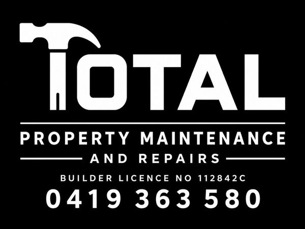 Logo for Total Property Maintenance and Repairs with contact information.