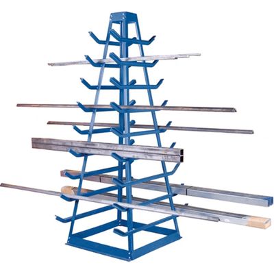 Horizontal bar storage racks are made for the storage of bar stock, pipes, lumber or extrusions. 