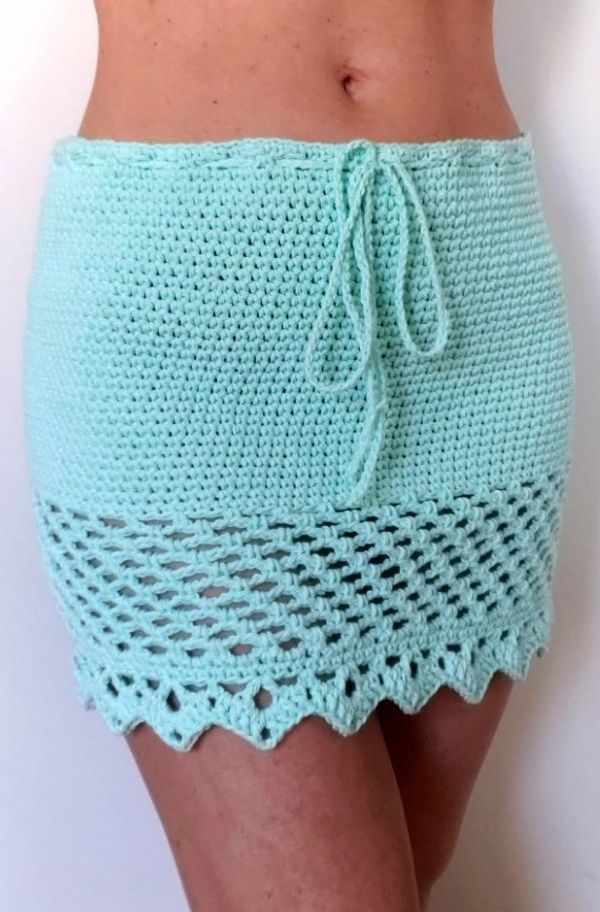 Asymmetric Mesh Tube Top or Skirt Free Crochet Pattern
