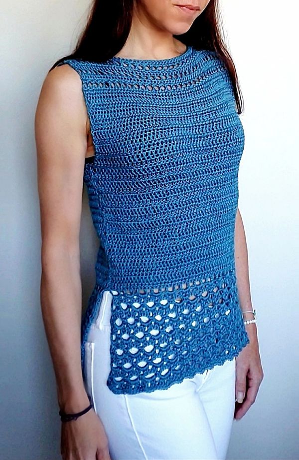 Hanging Shells Beach Sarong Free Crochet Pattern