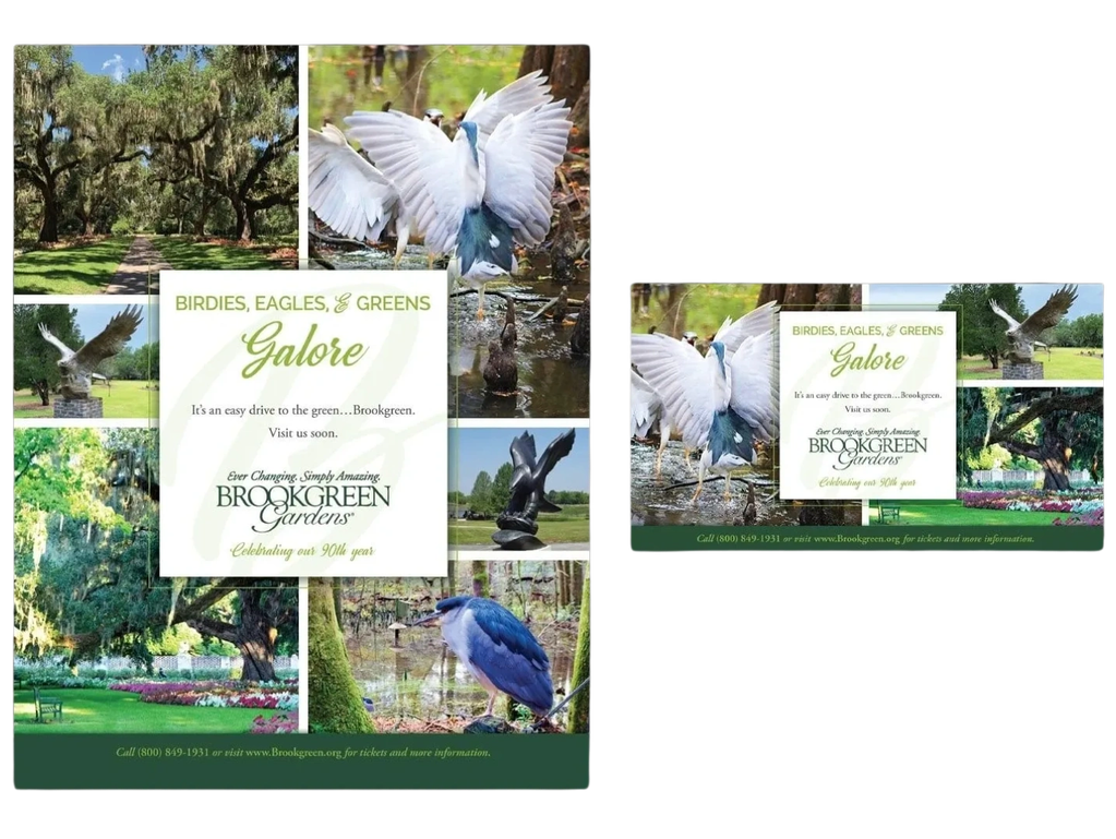 Ad series for Brookgreen Gardens targeted to golfers; print and digital, Murrells Inlet, SC