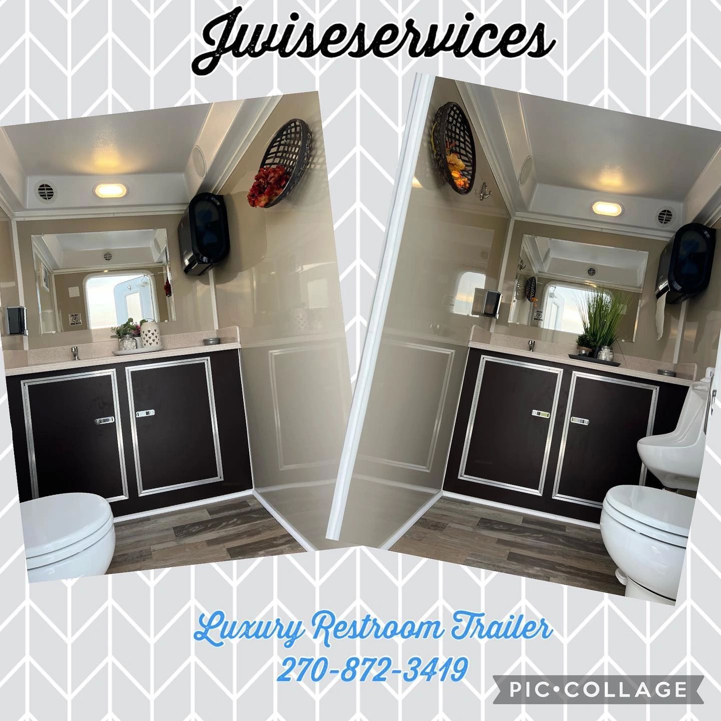 Luxury restroom trailer interior 